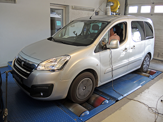 Peugeot Partner 1,6 HDI 100LE chiptuning teljesítménymérés